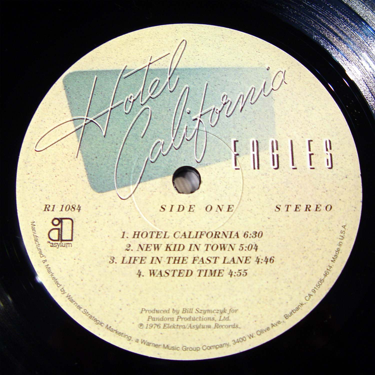 Eagles Hotel California label A